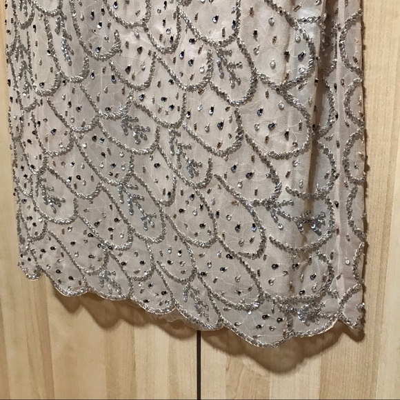 Nude Sequence Strapless Formal Dress - Picture 4 of 8